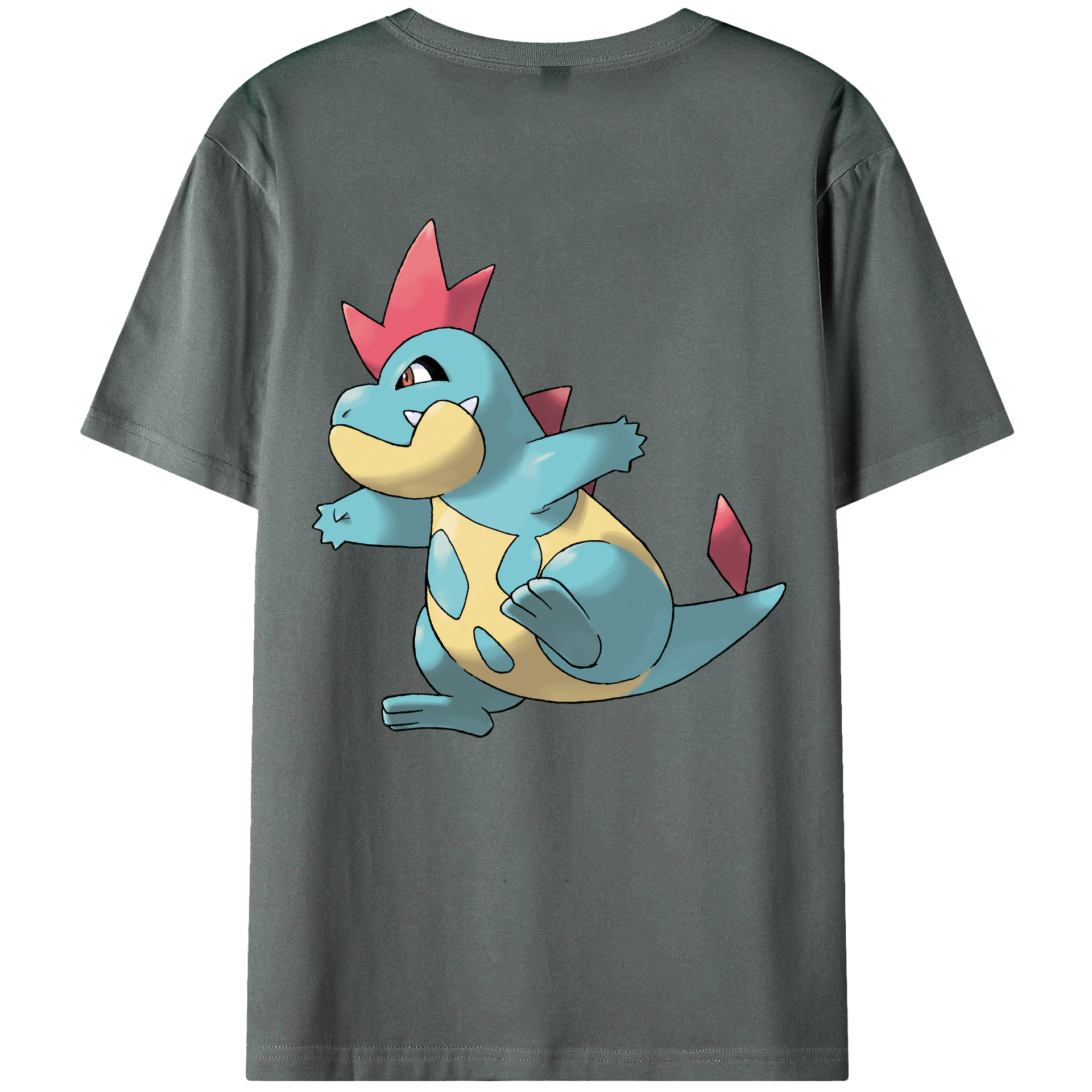（画像用） ポケットモンスター Pokémon 綿100％ メンズ半袖Tシャツ（バックプリント） 通気性